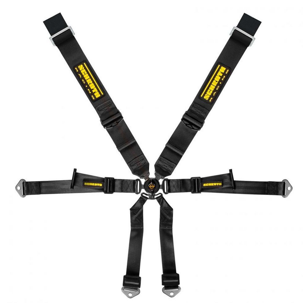 SCHROTH 94650-0 Ремінь безпеки Profi 3x2 6-точковий, чорний для PORSCHE 911 GT3 / GT3RS (991 / 992) Photo-0