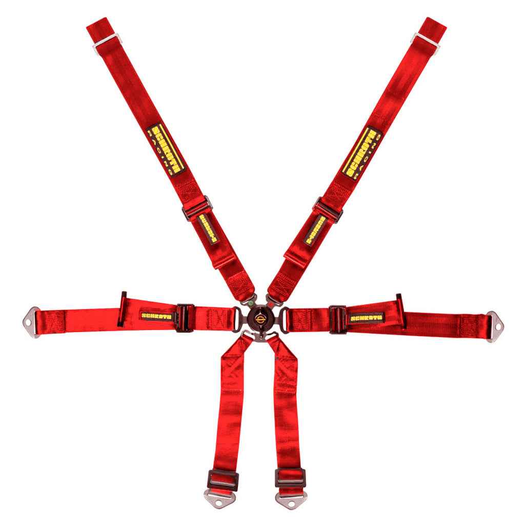 SCHROTH 94660-2 Ремінь безпеки Profi 2x2 6-точковий, червоний для PORSCHE 911 GT3 / GT3RS (991 / 992) Photo-0