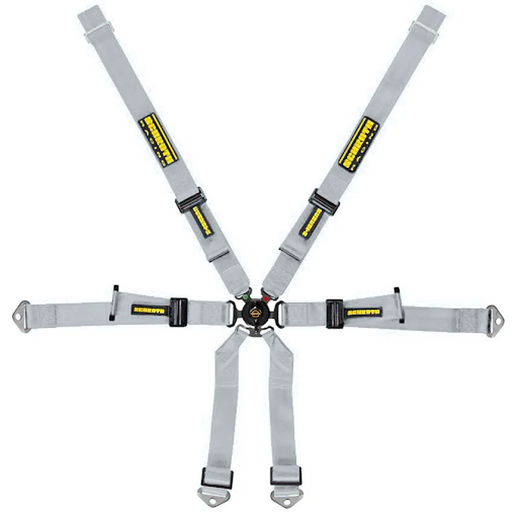SCHROTH 94660-9 Ремінь безпеки Profi 2x2 6-точковий, сріблястий для PORSCHE 911 GT3 / GT3RS (991 / 992) Photo-0