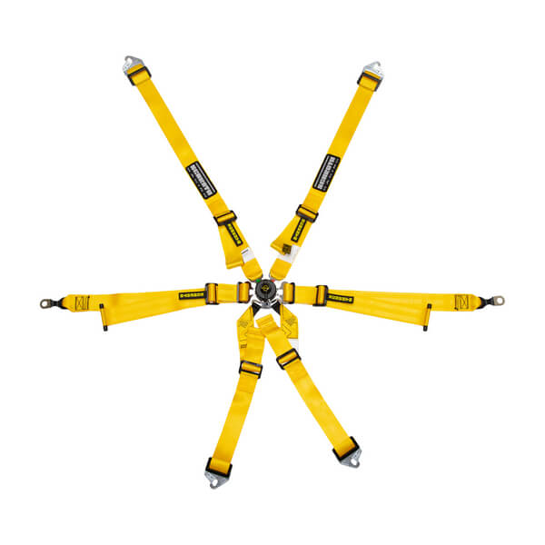 SCHROTH 94700-H3 Ремінь безпеки Profi 6-точковий 2x2 Жовтитй для PORSCHE 996 / 997 Photo-0