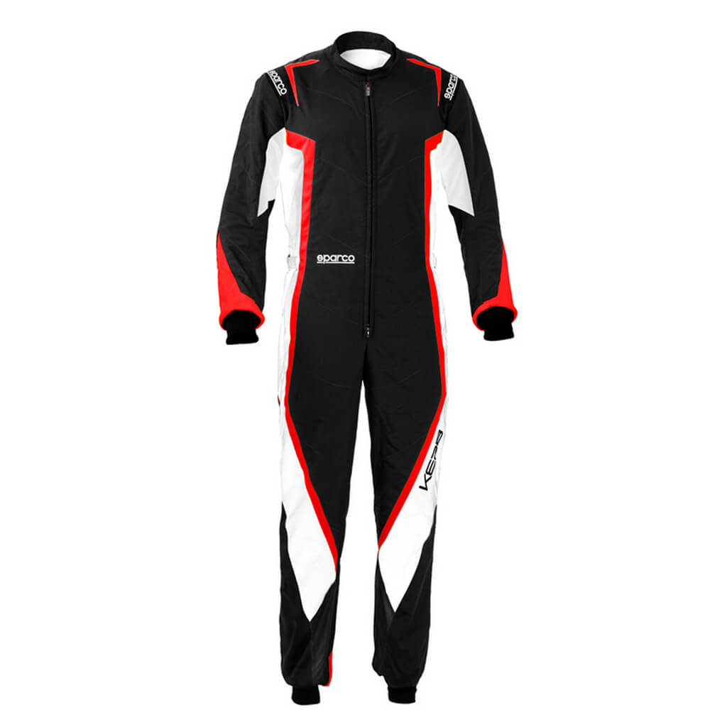 SPARCO 002341NBRS130 Дитячий комбінезон для картингу Kerb, CIK, чорний / білий / червоний, розмір 130 Photo-0