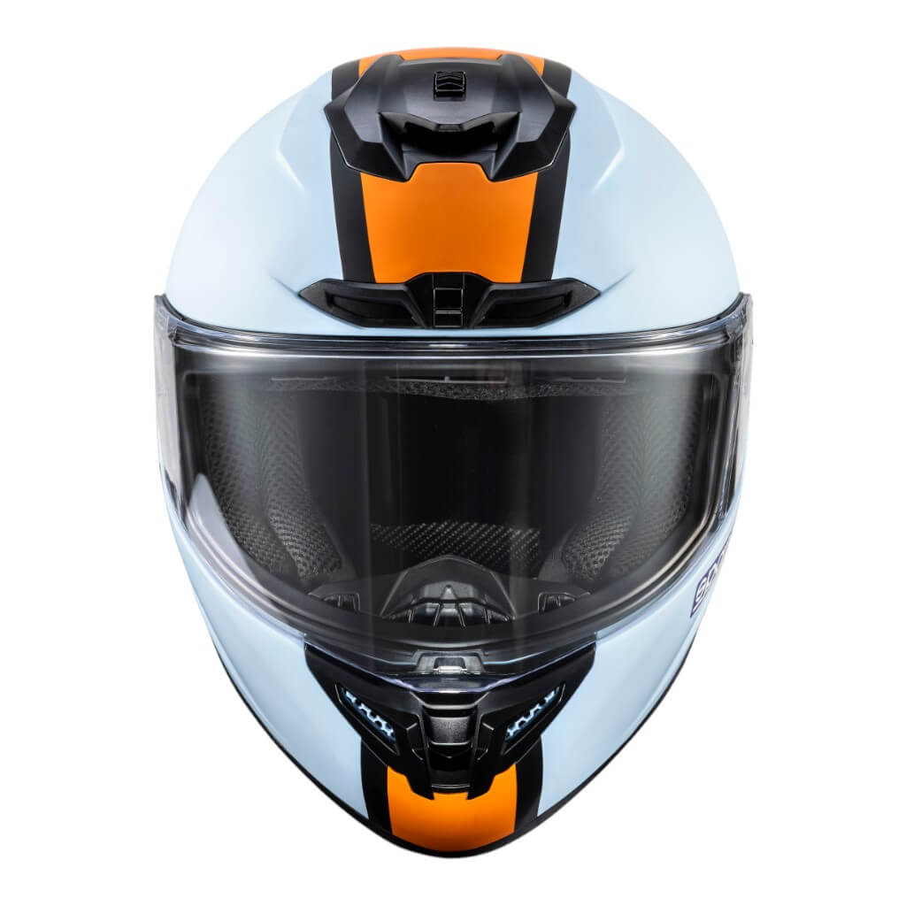 SPARCO 003378GUCE0XS Закритий шолом для автоспорту X-Pro ECE06 Gulf, Блакитний, Розмір XS Photo-1