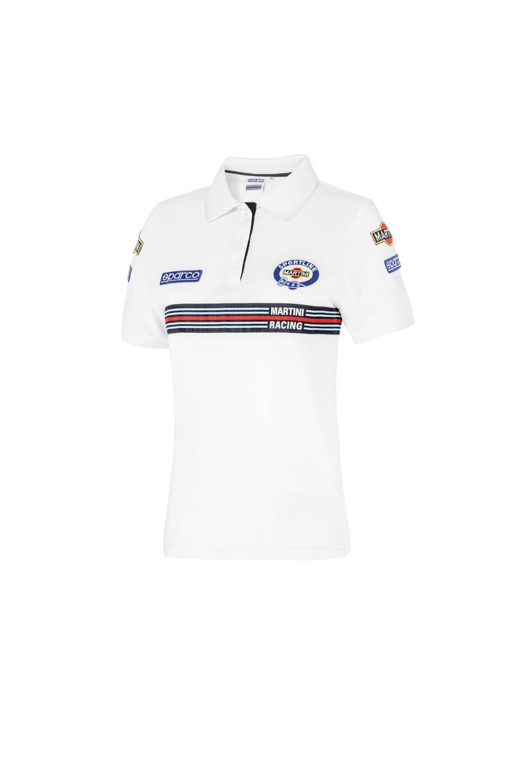 SPARCO 013035MRBI3L Поло embroideries MARTINI RACING LADY Білий L Photo-0