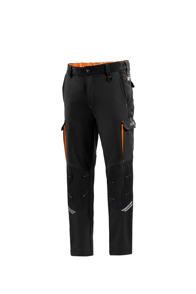 SPARCO 02417NRAF3L Штани механіка TW Чорний/Померанчевий L Photo-0