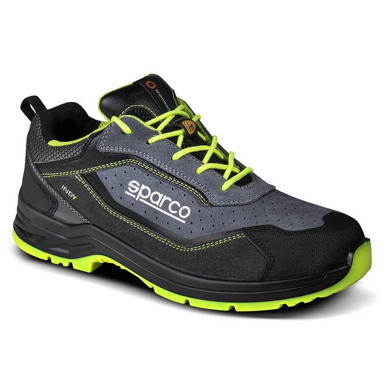 SPARCO 0753844GSGF Черевики Indy Texas S1P ESD Сірий / Жовтий флуо 44 Photo-0