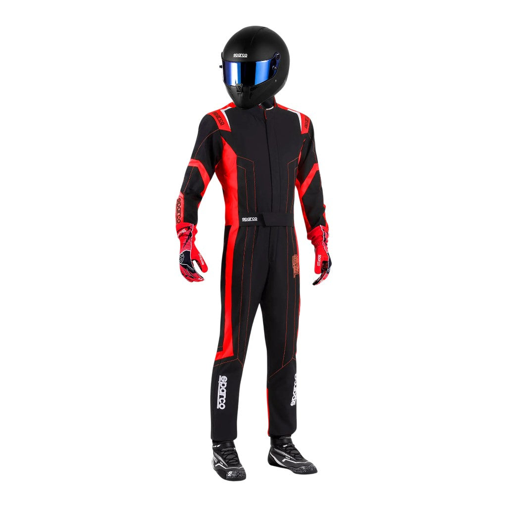 SPARCO BKS0010B0K1200L Костюм для картингу Thunder Advanced, Чорний / Червоний, Розмір L Photo-0