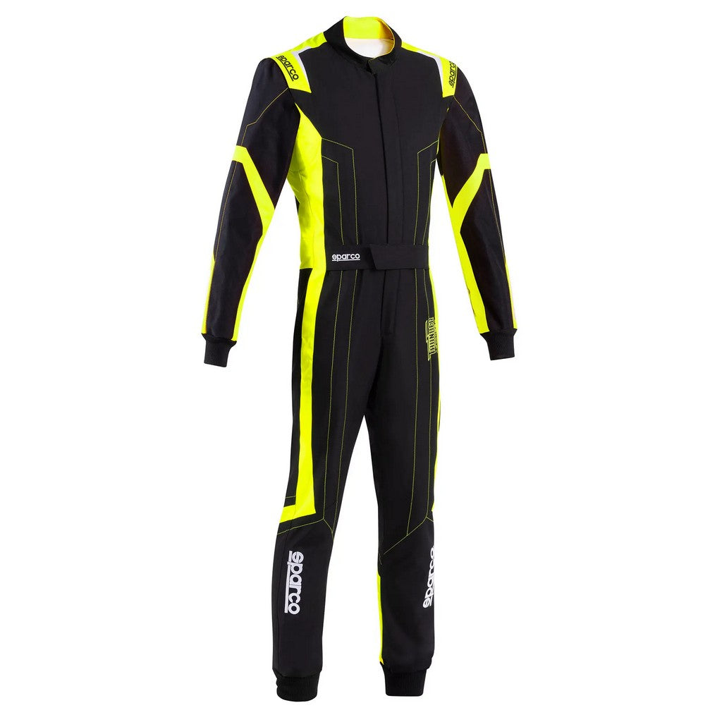 SPARCO BKS0010B0K0800M Костюм для картингу Thunder Advanced, Чорний / Жовтий флуо, Розмір M Photo-0