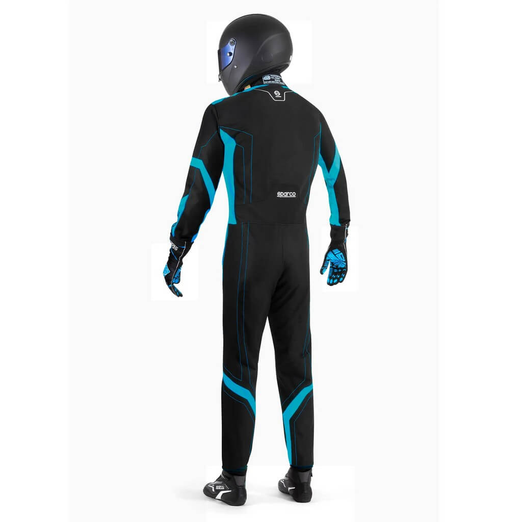 SPARCO BKS0010B0K3000L Костюм для картингу Thunder Advanced, Чорний / Небесний синій, Розмір L Photo-2