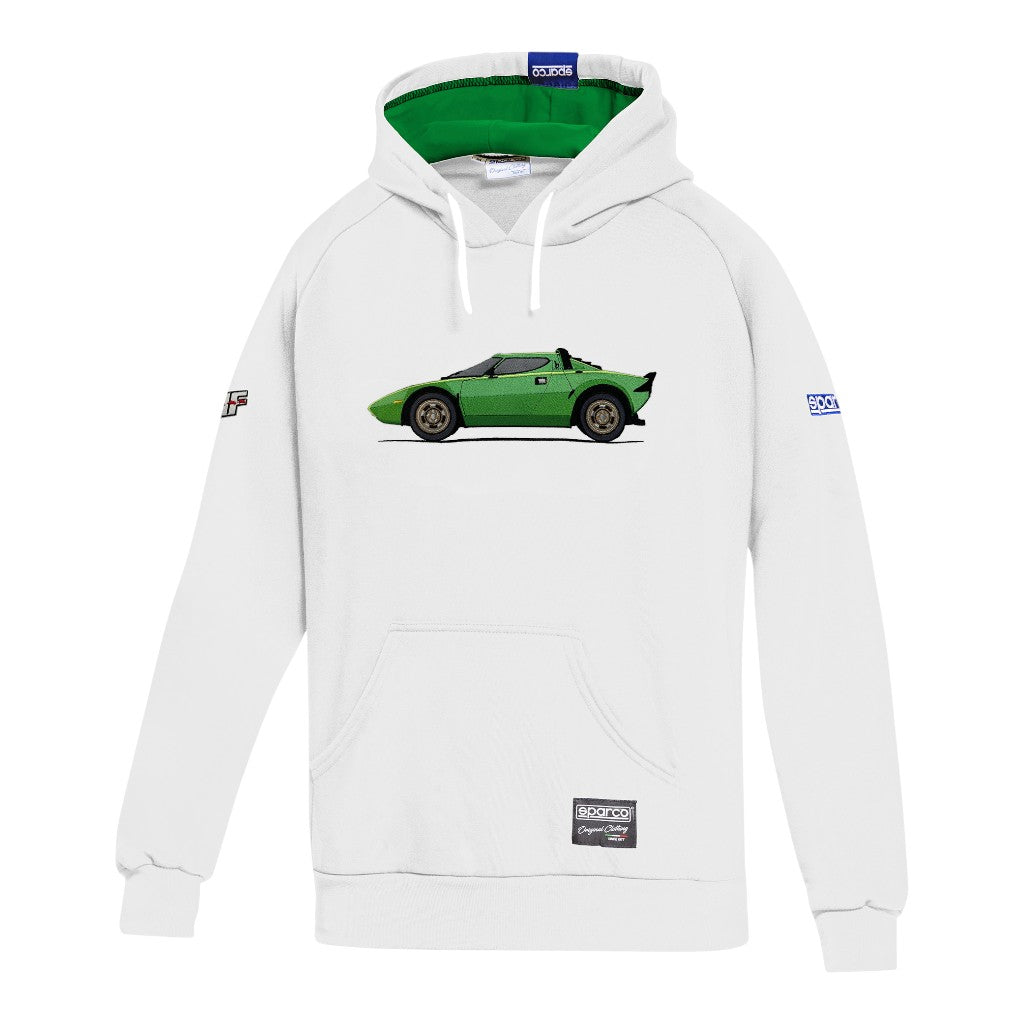 SPARCO BMF0063N0W1000L Худі Lancia HF GR, Білий/Зелений, Розмір L Photo-0