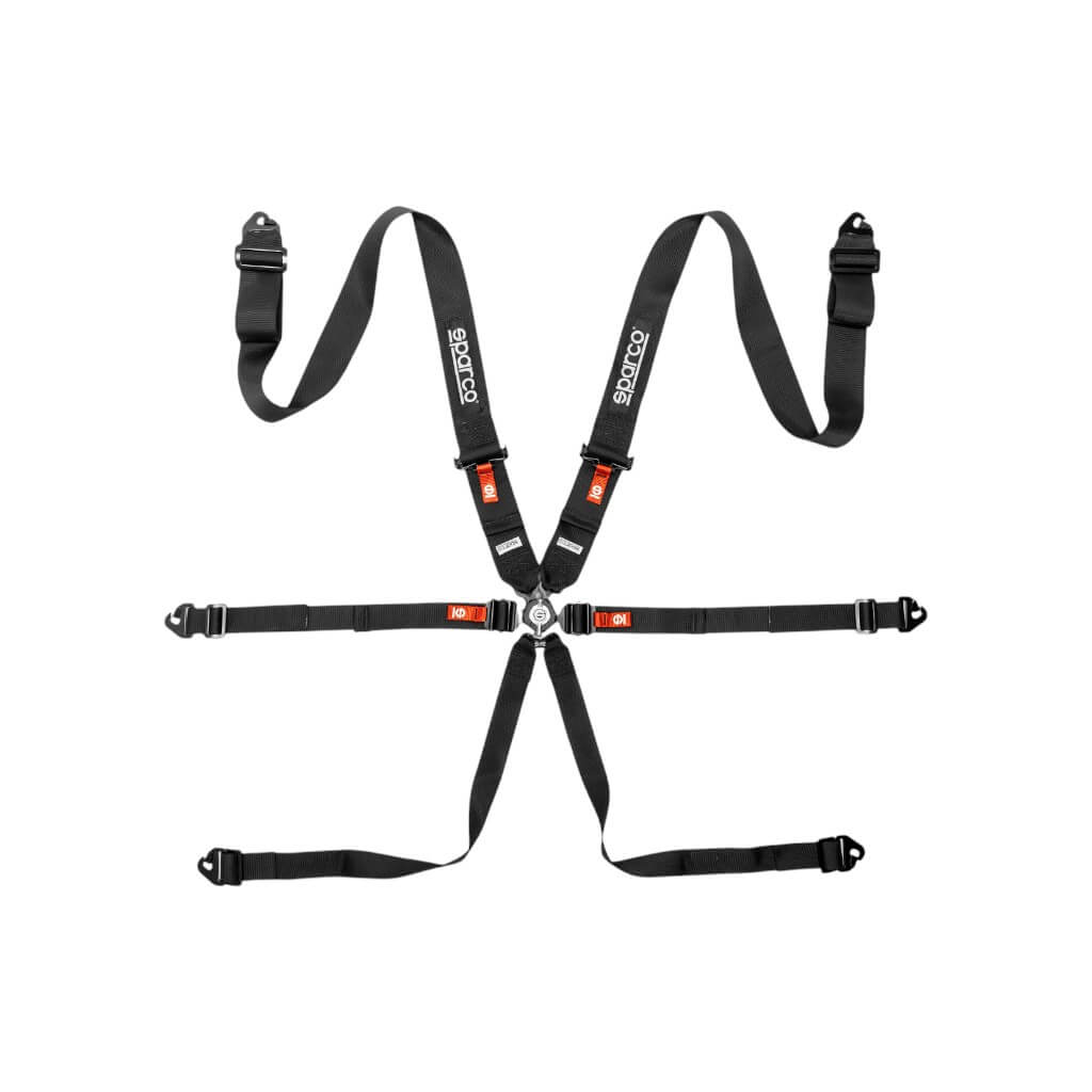 SPARCO BRN0054B0K0100N Ремені безпеки Competition H3PD, 6-точкові, Чорний Photo-0
