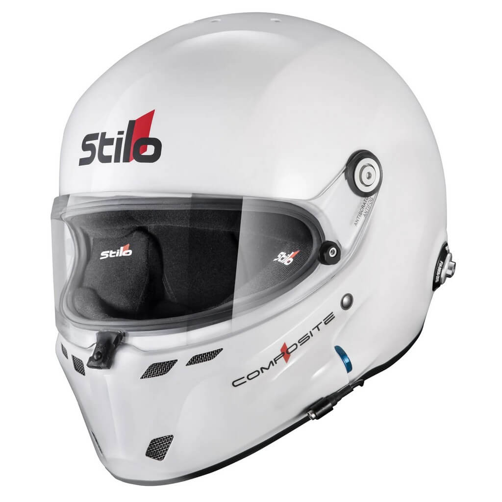 STILO AA0800CG2V590101 Закритий шолом ST6 F Composite Turismo (Snell SA2020, FIA 8859-24, Hans FIA8858-11), Білий зовні / Чорний всередині, Розмір 59 Photo-0
