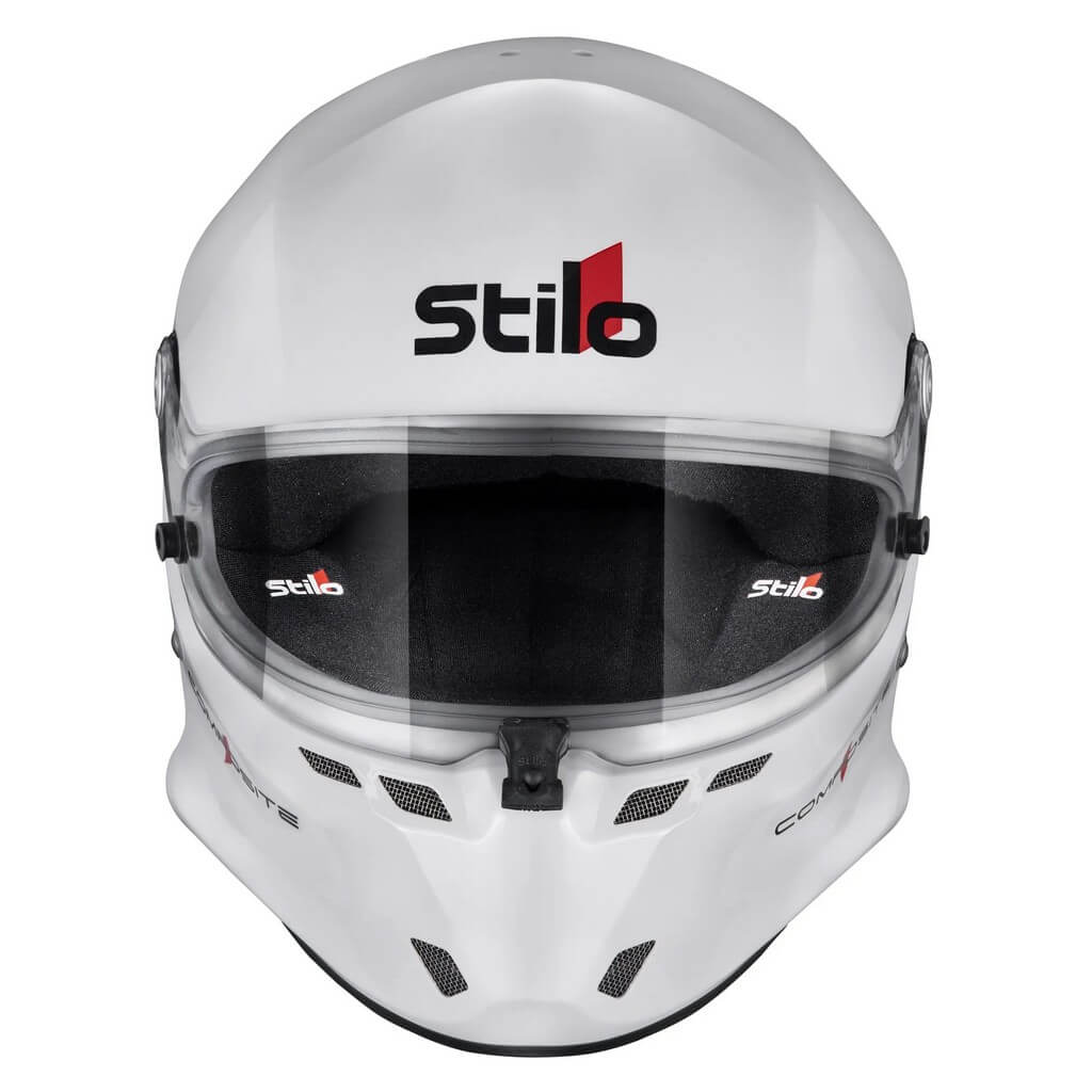 STILO AA0800CG2V550101 Закритий шолом ST6 F Composite Turismo (Snell SA2020, FIA 8859-24, Hans FIA8858-11), Білий зовні / Чорний всередині, Розмір 55 Photo-1