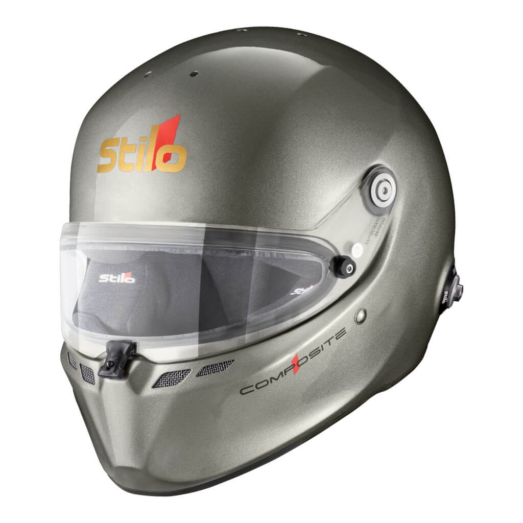STILO AA0810AG2Y61 Закритий шолом ST6 FN Composite, FIA 8859-24 Hans, ABP, Титан/ Чорний, Розмір 61 Photo-0