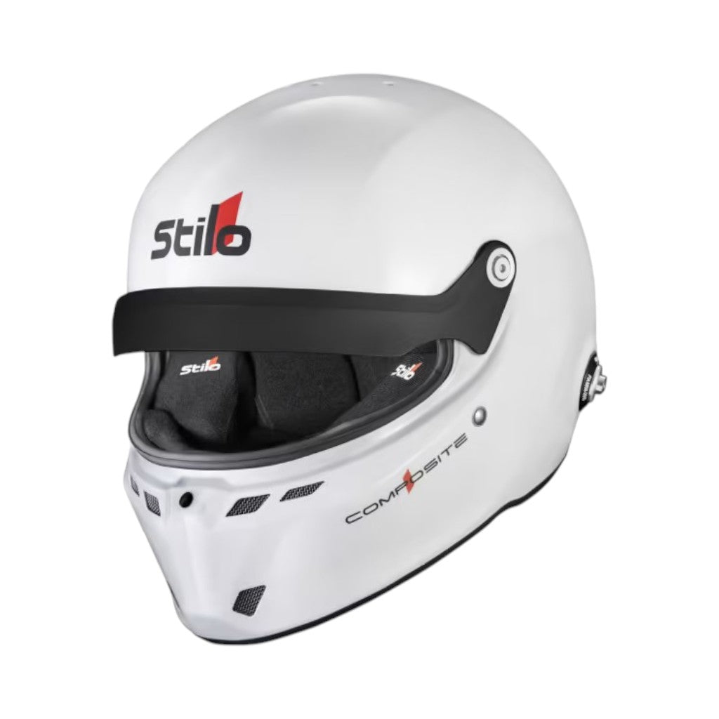 STILO AA0812AG2X550101 Закритий шолом ST6 GTN Composite, FIA 8859-24 Hans, Білий/ Чорний, Розмір 55 Photo-0
