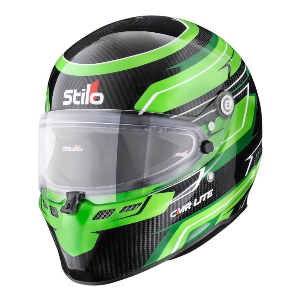 STILO AA0821AH5P55DGRE Шолом для картингу ST6 CMR Carbon Lite Graphyc, Snell CMR 2016, Зелений, Розмір 55 Photo-0