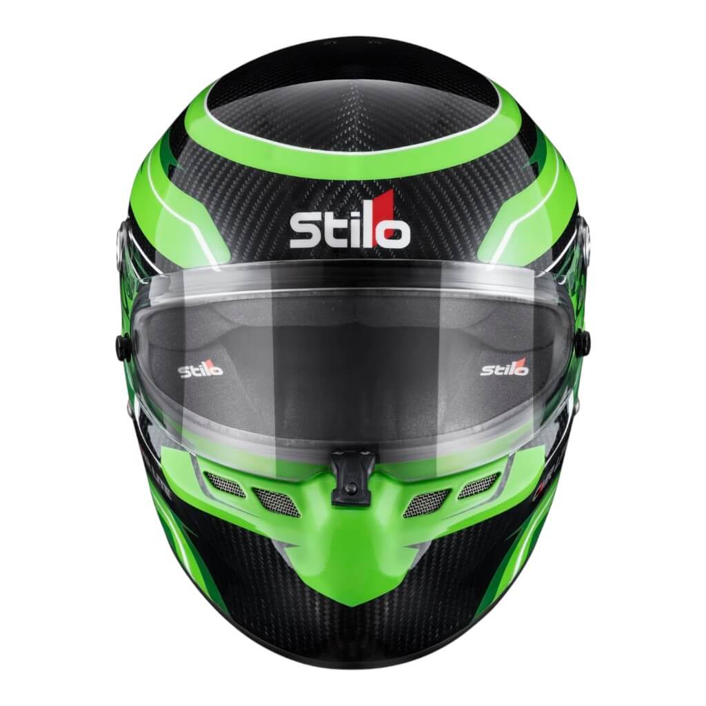 STILO AA0821AH5P55DGRE Шолом для картингу ST6 CMR Carbon Lite Graphyc, Snell CMR 2016, Зелений, Розмір 55 Photo-3