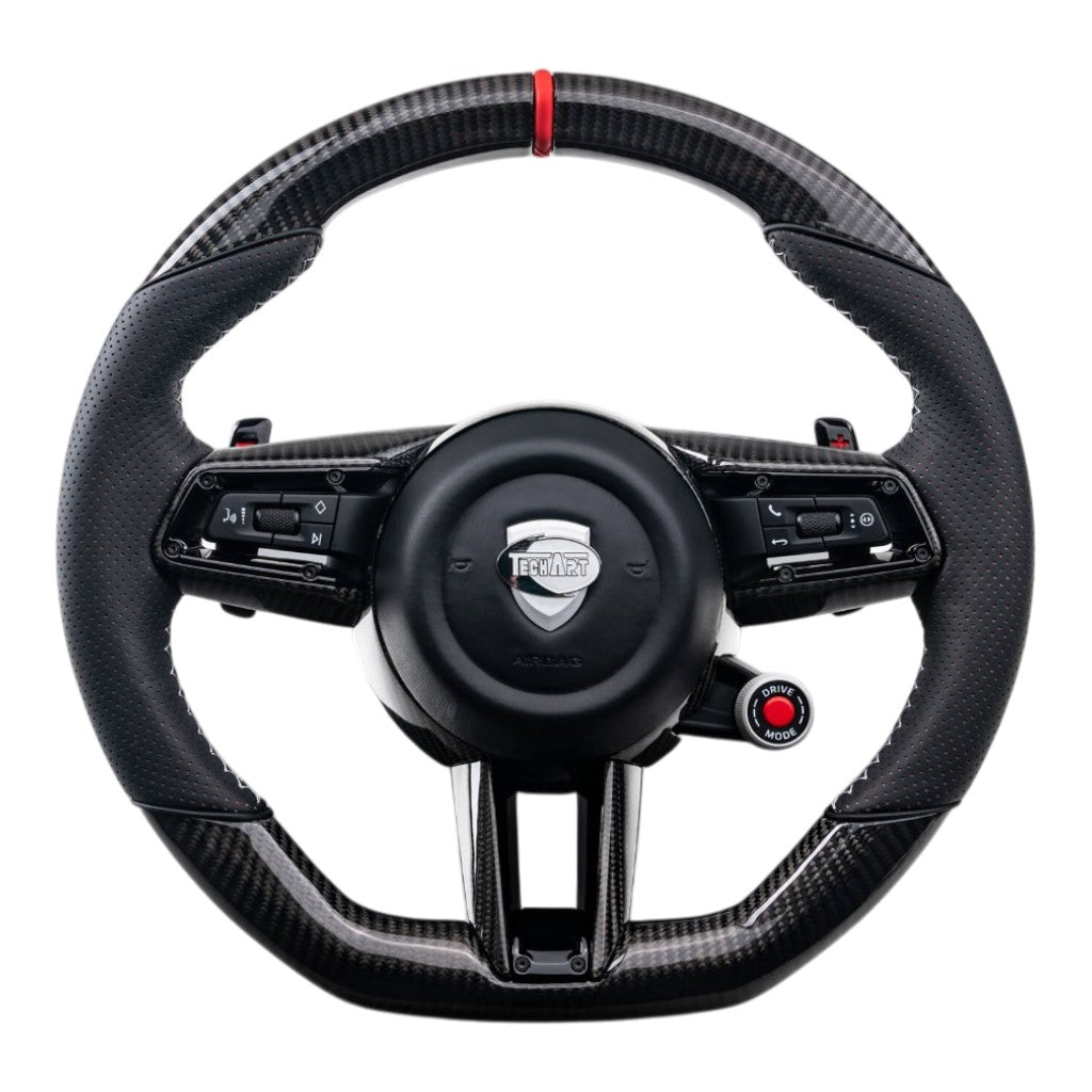 TECHART +00.430.100.0007 V05 Нижній сегмент керма, карбон PO 718 для PORSCHE 718 Cayman/Boxster S/T/GTS/GTS 4.0/GT4/GT4 RS/Spyder/Spyder RS Photo-2