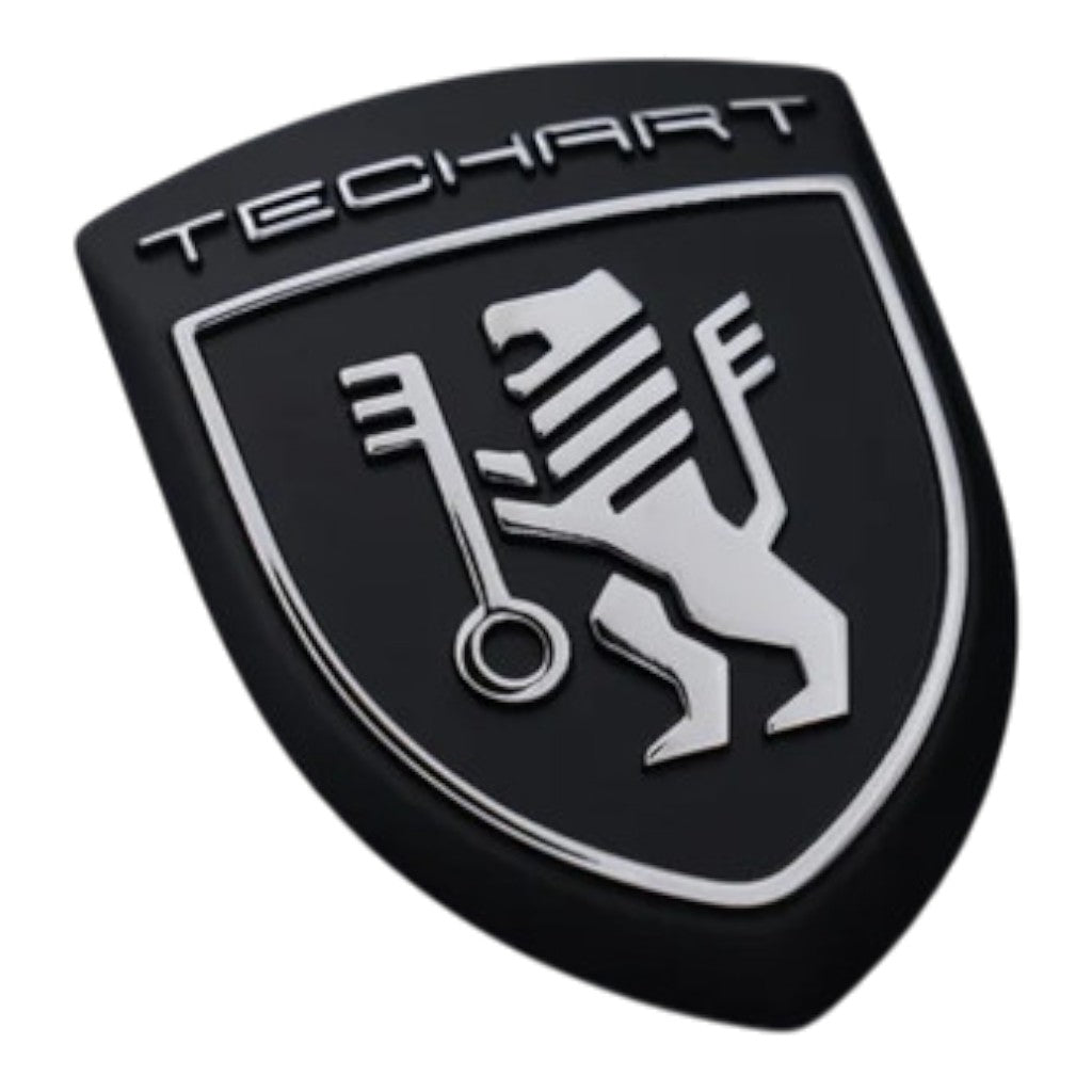 TECHART 000.965.202.CHR Передня емблема капота TECHART, чорний/хром Photo-0