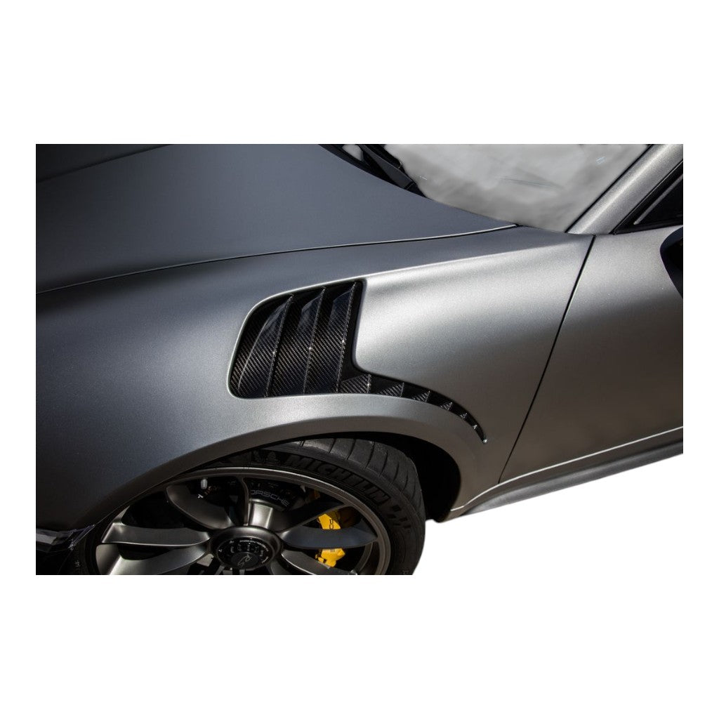 TECHART 091.121.270.009 Панелі повітроводів з жалюзі, матовий карбон для PORSCHE 911 GT3RS (991.1) Photo-4
