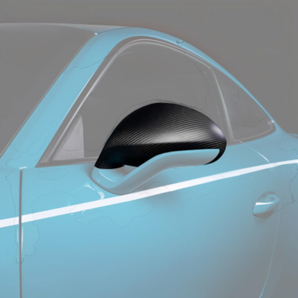 TECHART 091.121.859.009 Корпуси бічних дзеркал SportDesign (RHD), матовий карбон для PORSCHE 911 Carrera 4/S/4S/GTS/4 GTS/Turbo/Turbo S/GT3/GT3 Touring/GT3RS (991) Photo-1