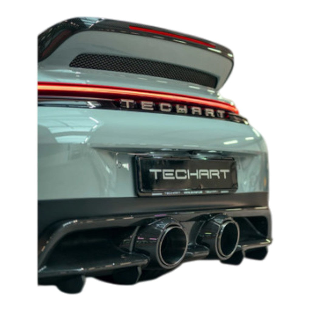 TECHART 092.100.712.009SIL Задній напис TECHART, срібло для PORSCHE 911 Carrera 4/T/S/4S/GTS/4 GTS/Turbo S/GT3/GT3 Touring (992.2) Photo-1
