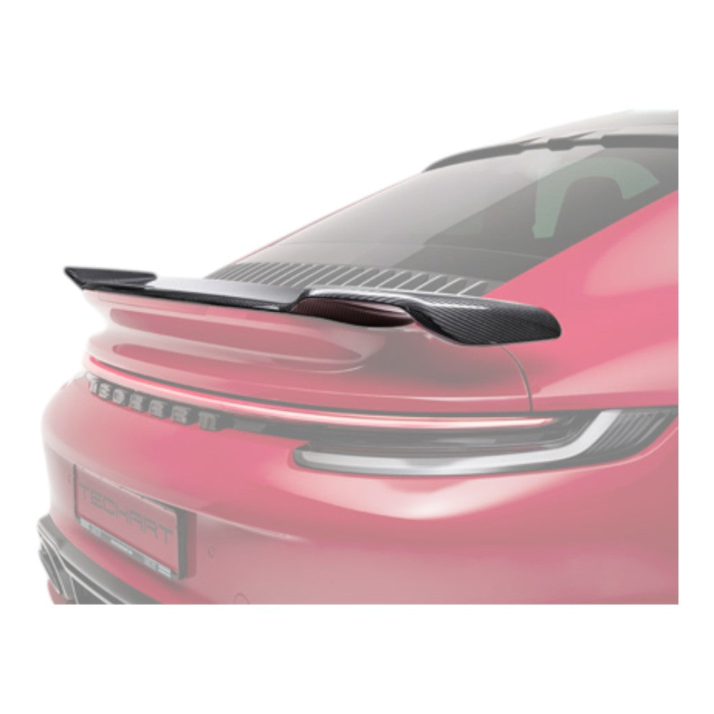 TECHART 092.121.880.009G Задній спойлер I, глянцевий карбон для PORSCHE 911 Turbo Coupe (992.1)/Turbo S Coupe (992) Photo-0