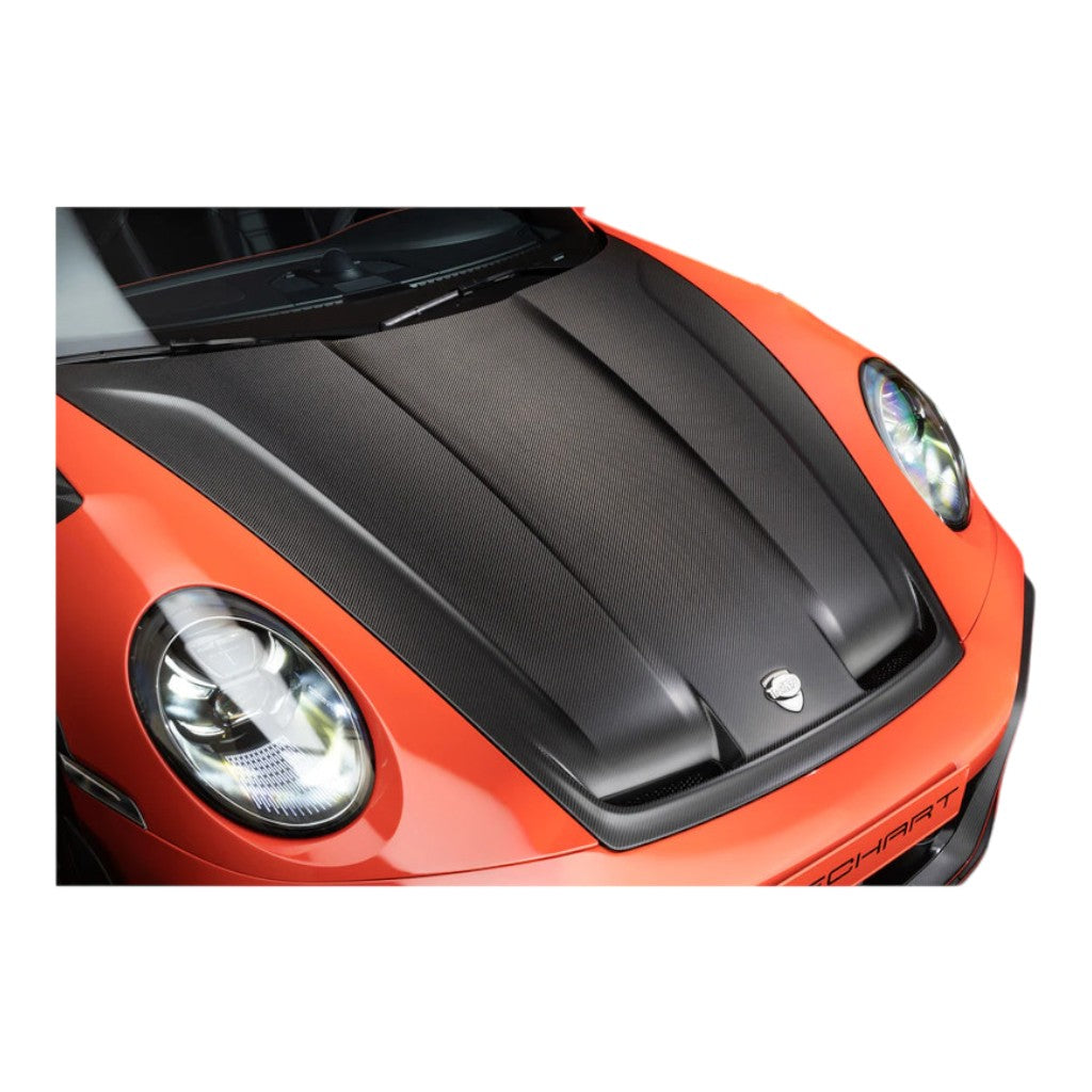 TECHART +92.121.198.023 V02 Комплект переобладнання аеродинамічного капота, без наскрізного повітряного каналу для PORSCHE 911 Carrera 4 / T / S / 4S / GTS / 4 GTS / Turbo S (992) / Turbo (992.1) Photo-0
