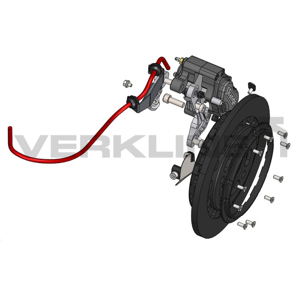 VERKLINE BKA-580 Комплект карбонових гальм для 15-дюймових коліс для AUDI R8 / LAMBORGHINI Huracan Photo-2