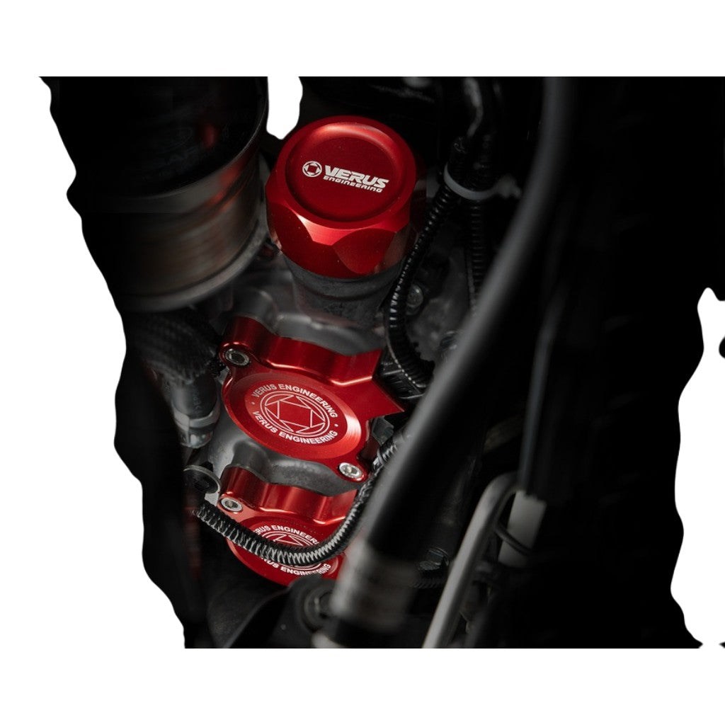 VERUS ENGINEERING A0013A-RED Комплект передньої кришки фазорегулятора розподільного вала, червоний для SUBARU BRZ / SCION FRS / TOYOTA GT86 (ZN6 / ZC6) Photo-1