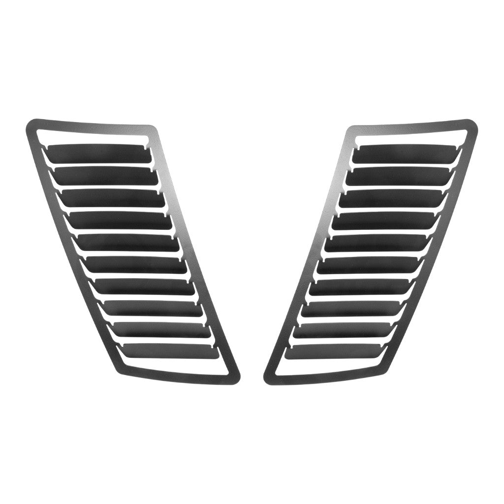 VERUS ENGINEERING A0066A-BLK Комплект алюмінієвих вентиляційних луврів капота,чорний для FORD Mustang (S550) Photo-0