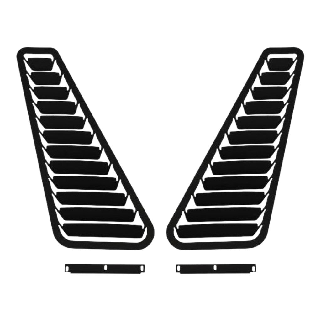 VERUS ENGINEERING A0094A-BLK Комплект алюмінієвих вентиляційних луврів капота, чорний для NISSAN 350Z (Z33) Photo-0
