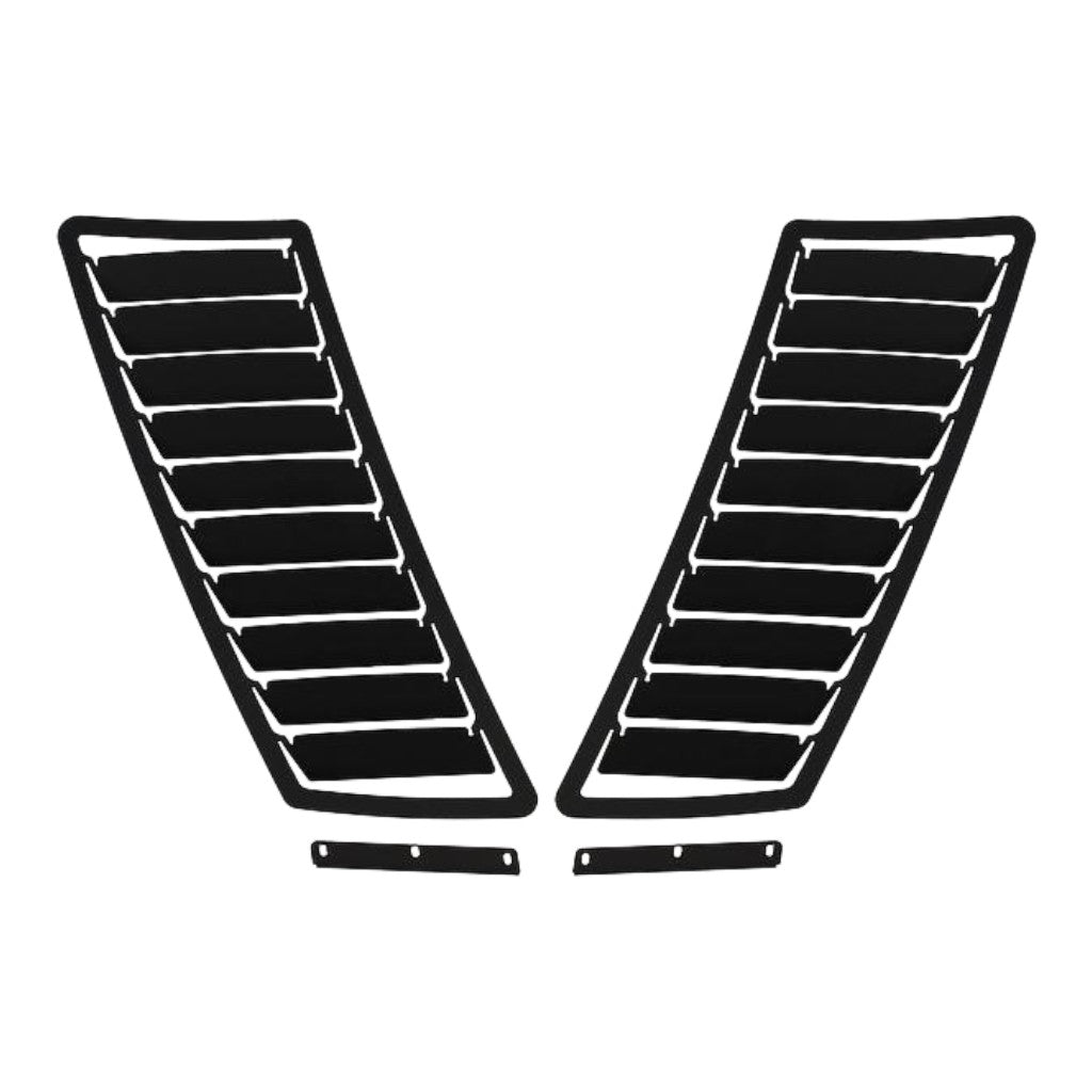 VERUS ENGINEERING A0101A-BLK Комплект алюмінієвих вентиляційних луврів капота (GT), чорний для FORD Mustang (S550) Photo-0