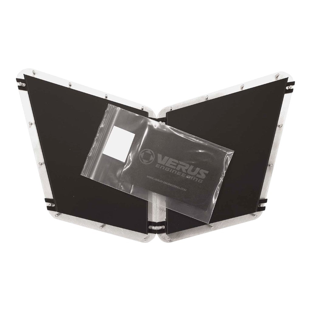 VERUS ENGINEERING A0159A-KR2 Комплект алюмінієвих дощових захисних екранів жалюзі капота KR2 для FORD Fiesta ST (Mk7) / FIAT 500 Abarth (312) Photo-1