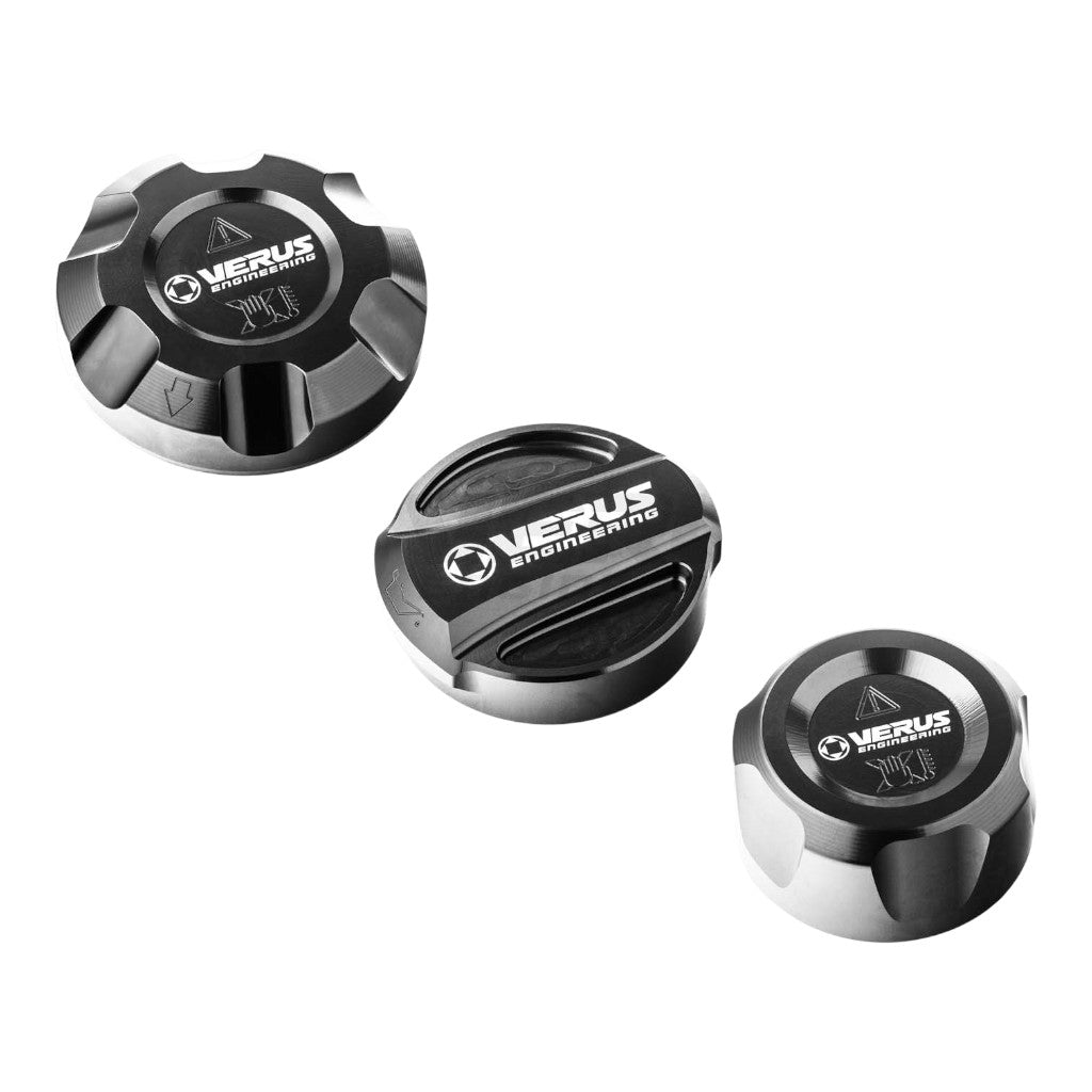 VERUS ENGINEERING A0402A-BLK Комплект кришок рідин моторного відсіку, чорний для BMW M330i/M340ix (G20) / BMW M440i (G26) / BMW M240i (G42) / BMW M440 (G22/G23) Photo-0