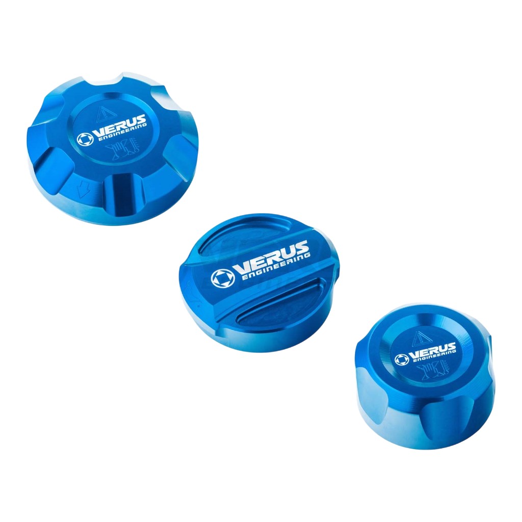 VERUS ENGINEERING A0402A-BLU Комплект кришок рідин моторного відсіку, блакитний для BMW M330i/M340ix (G20) / BMW M440i (G26) / BMW M240i (G42) / BMW M440 (G22/G23) Photo-0