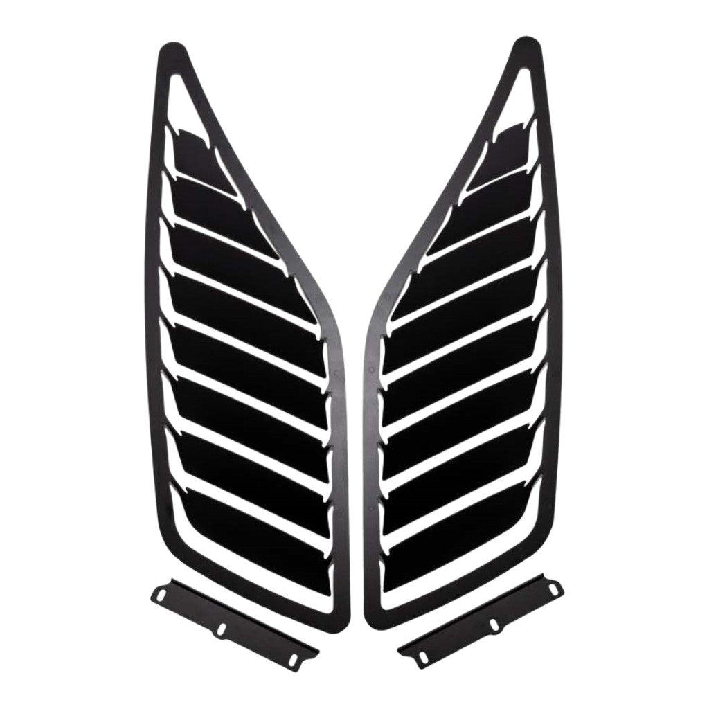VERUS ENGINEERING A0483A-BLK-J2P Комплект алюмінієвих вентиляційних луврів капота J2P, чорний для SUBARU WRX (VB) Photo-0