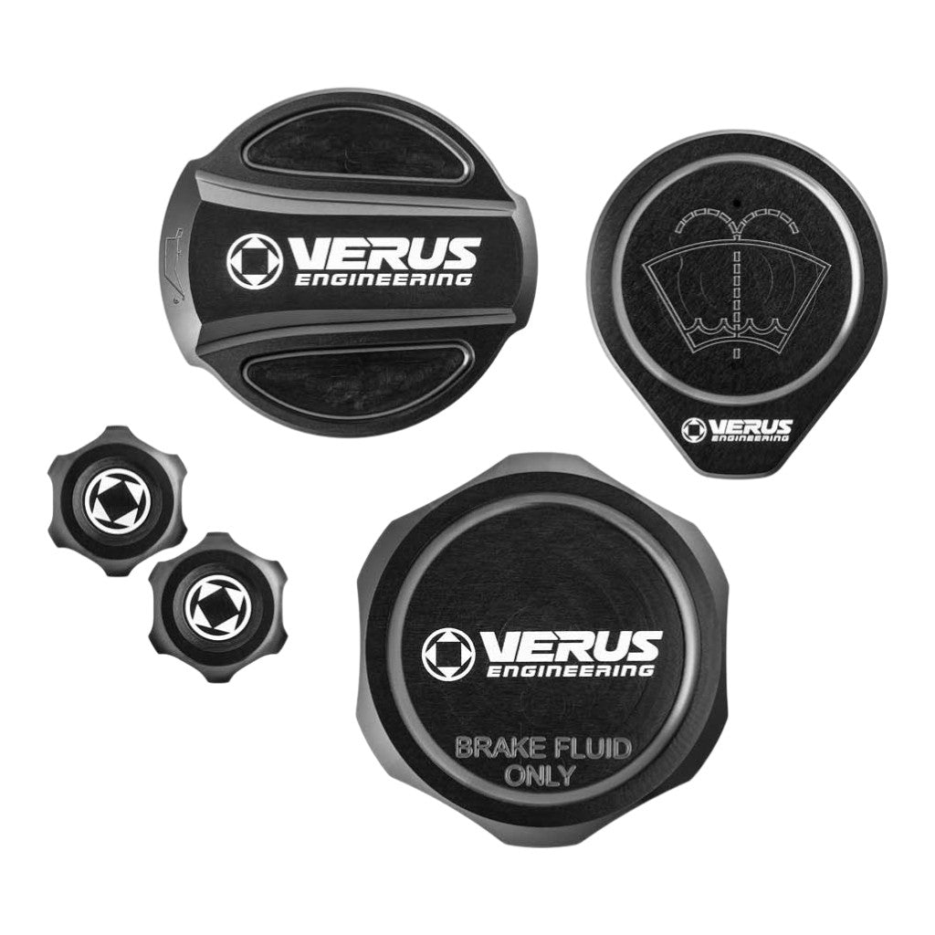 VERUS ENGINEERING A0625A-BLK-RLA Комплект кришок рідин моторного відсіку RLA, чорний для MAZDA MX-5 Miata (ND) Photo-0