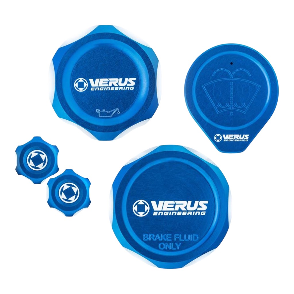 VERUS ENGINEERING A0625A-BLU-FHS Комплект кришок рідин моторного відсіку FHS, блакитний для MAZDA MX-5 Miata (ND) Photo-0