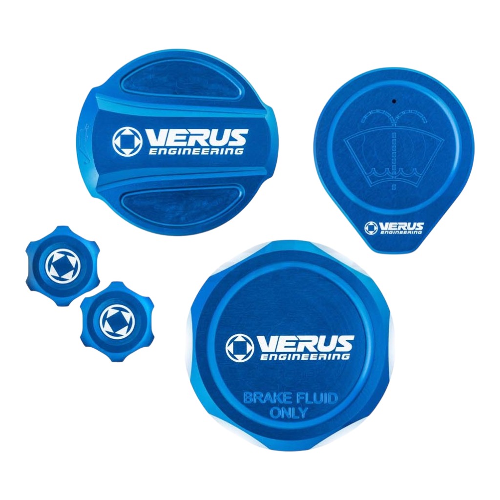 VERUS ENGINEERING A0625A-BLU-RLA Комплект кришок рідин моторного відсіку RLA, блакитний для MAZDA MX-5 Miata (ND) Photo-0