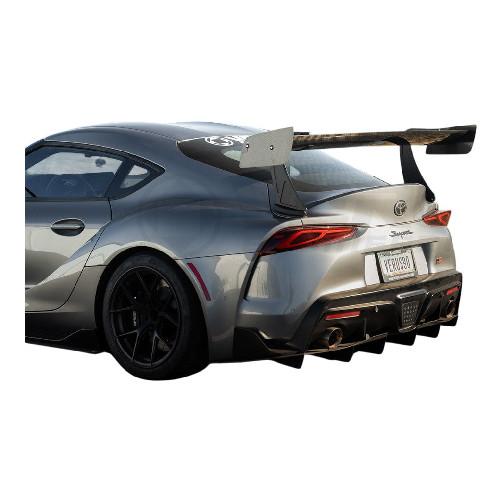 VERUS ENGINEERING A0649A-FFV Комплект заднього антикрила з кріпленням "лебедина шия" UCW з пластинами FFV для TOYOTA Supra (Mk5) Photo-2