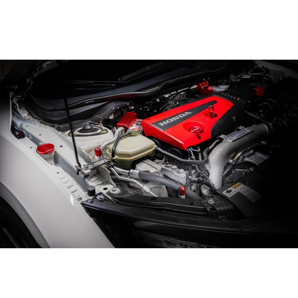 VERUS ENGINEERING A0652A-RED Комплект ковпачків кондиціонера, червоний для HONDA Civic Type R 2017-2021 Photo-2