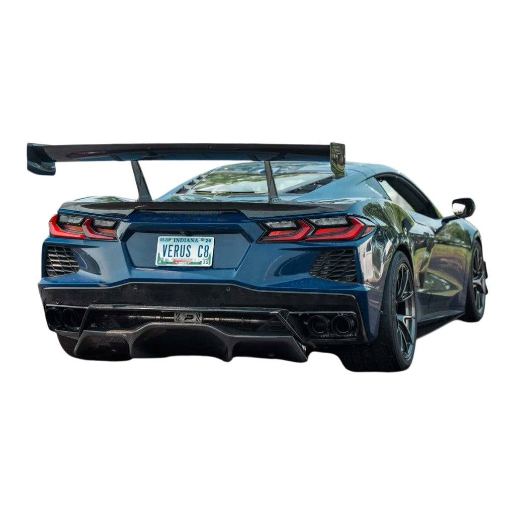 VERUS ENGINEERING A0666A Комплект заднього антикрила з кріпленням "лебедина шия" UCW для CHEVROLET Corvette (C8) Photo-2