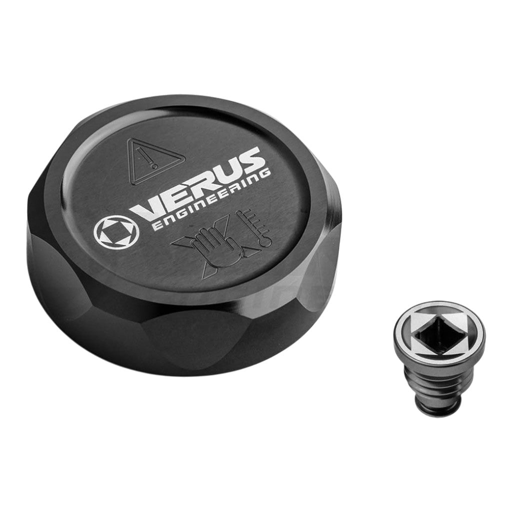 VERUS ENGINEERING A0689A-BLK Кришка бачка охолоджувальної рідини з гвинтом для видалення повітря з системи охолодження, чорний для TOYOTA GR Corolla Photo-0