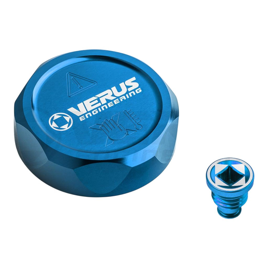 VERUS ENGINEERING A0689A-BLU Кришка бачка охолоджувальної рідини з гвинтом для видалення повітря з системи охолодження, блакитний для TOYOTA GR Corolla Photo-0