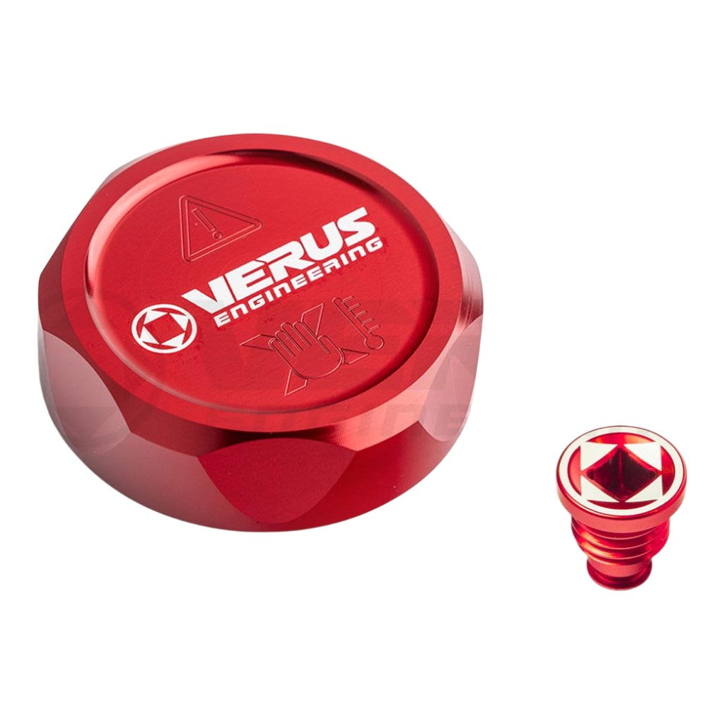 VERUS ENGINEERING A0689A-RED Кришка бачка охолоджувальної рідини з гвинтом для видалення повітря з системи охолодження, червоний для TOYOTA GR Corolla Photo-0
