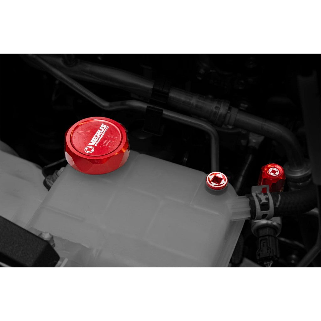 VERUS ENGINEERING A0689A-RED Кришка бачка охолоджувальної рідини з гвинтом для видалення повітря з системи охолодження, червоний для TOYOTA GR Corolla Photo-1