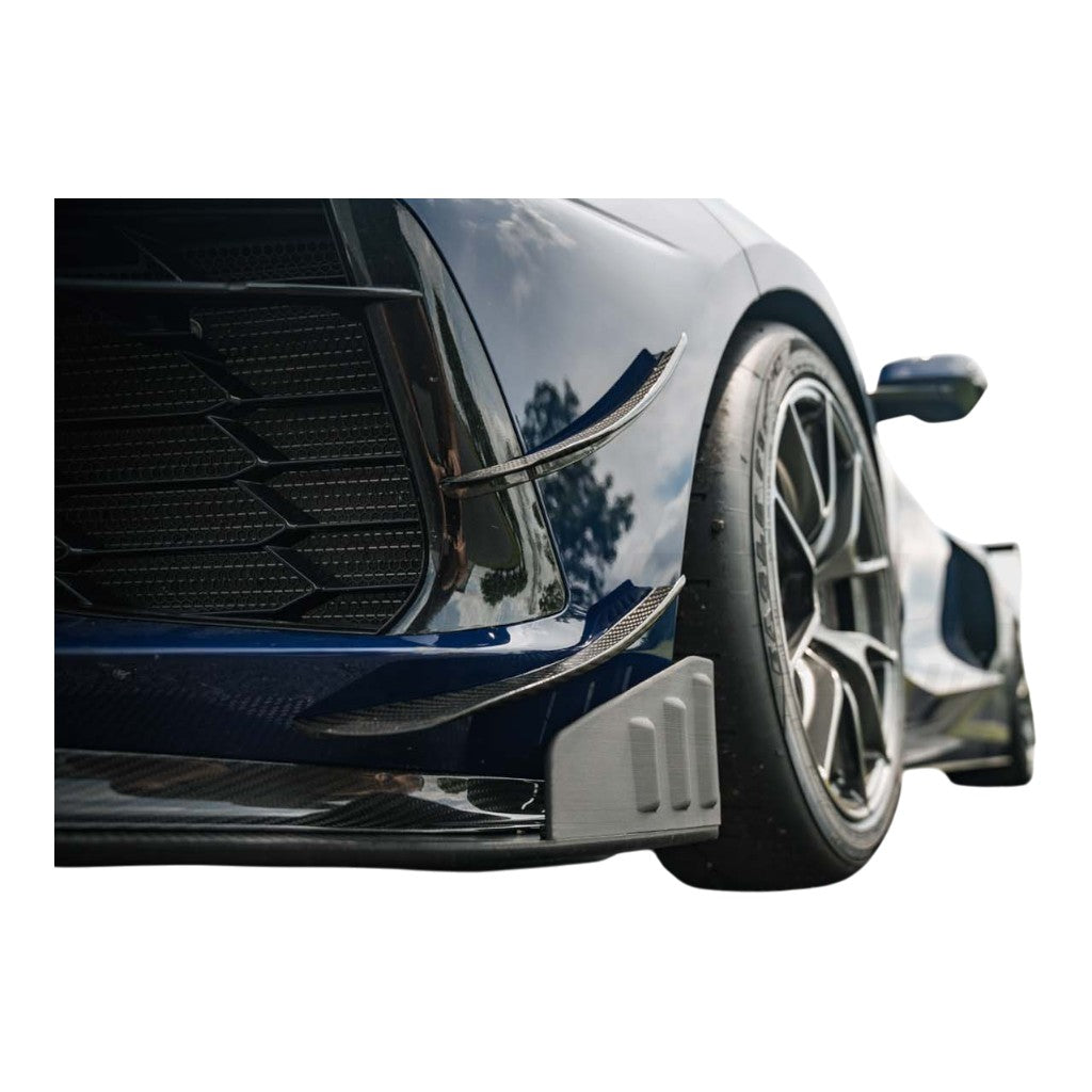 VERUS ENGINEERING A0699A Комплект торцевих пластин переднього спліттера WF Spec для CHEVROLET Corvette (C8) Photo-1