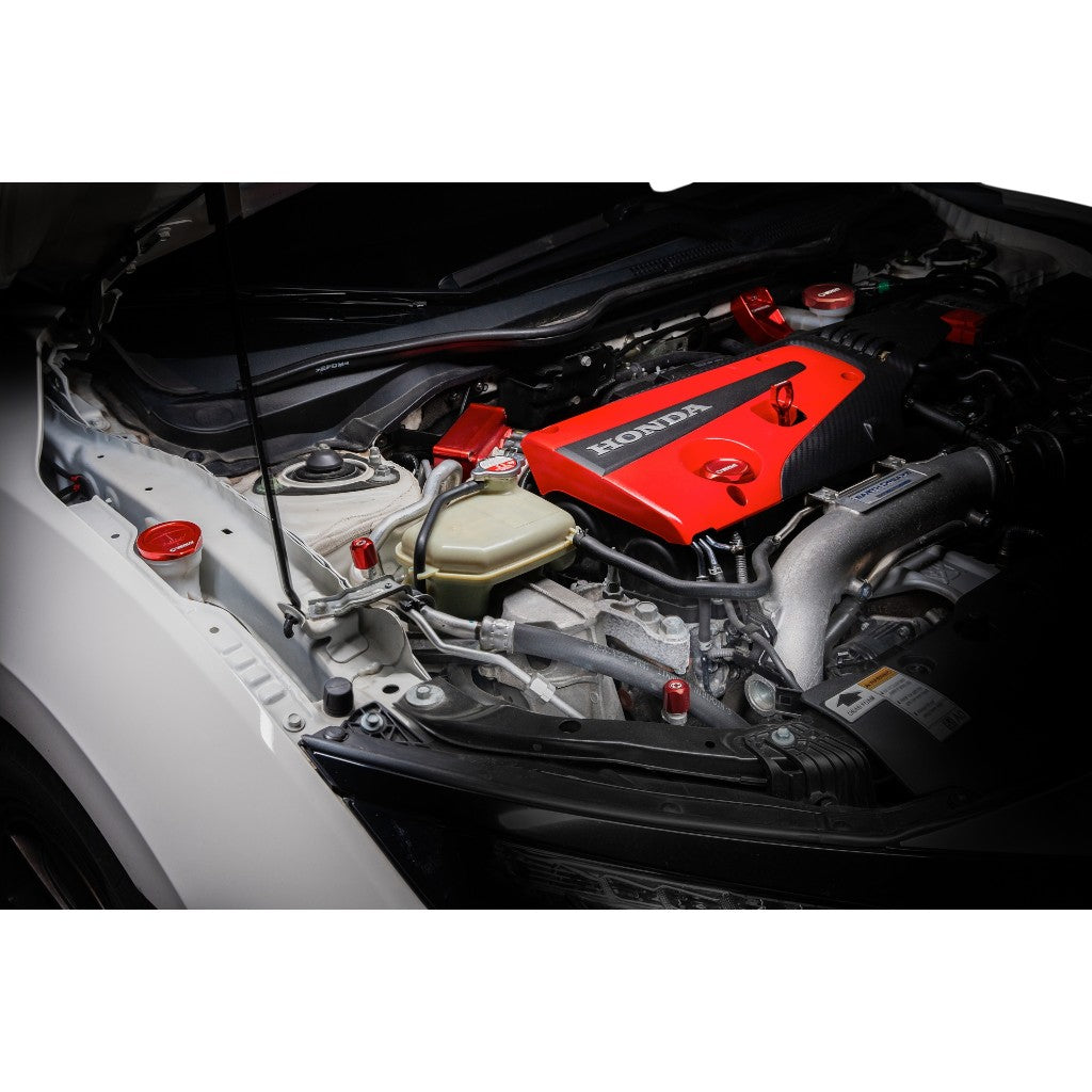 VERUS ENGINEERING A0765A-RED-FHS Комплект кришок моторного відсіку FHS, червоний для HONDA Civic Type R (FK8) Photo-1