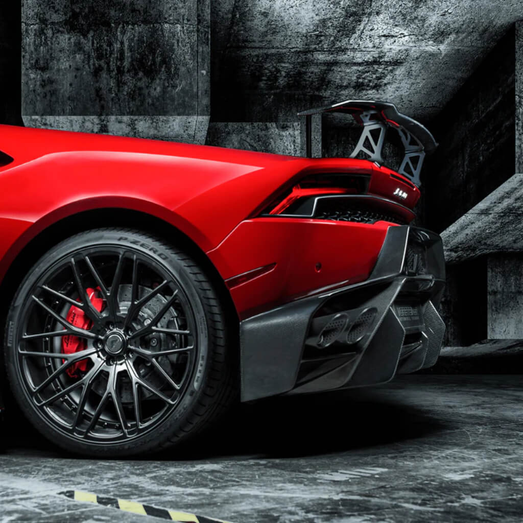 VORSTEINER 0920LOV Задній бампер з дифузором NOVARA EDIZIONE (глянцевий карбон) для LAMBORGHINI Huracan LP610-4 / LP580-2 Photo-4