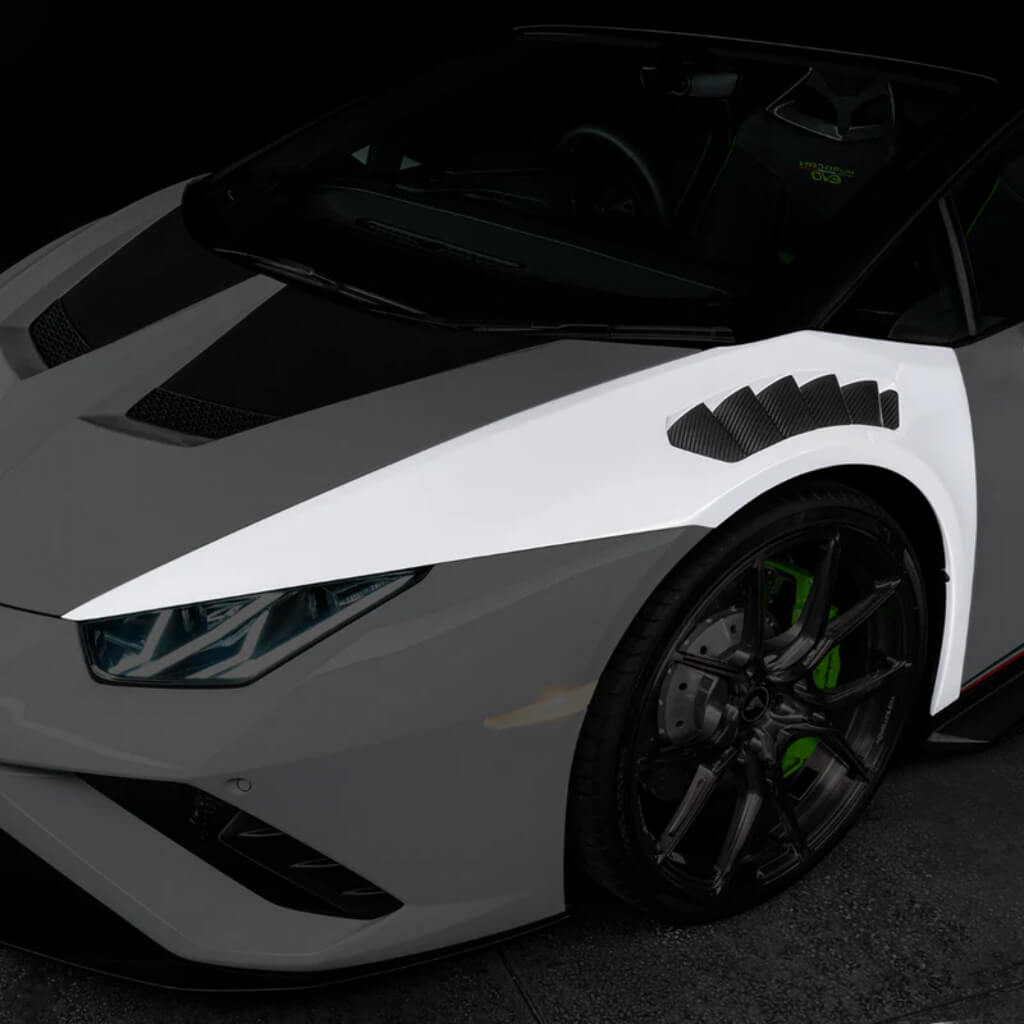 VORSTEINER 0940LOV Передні крила з вентиляційними отворами NOVARA EDIZIONE (глянцевий карбон) для LAMBORGHINI Huracan LP610-4 / LP580-2 Photo-0